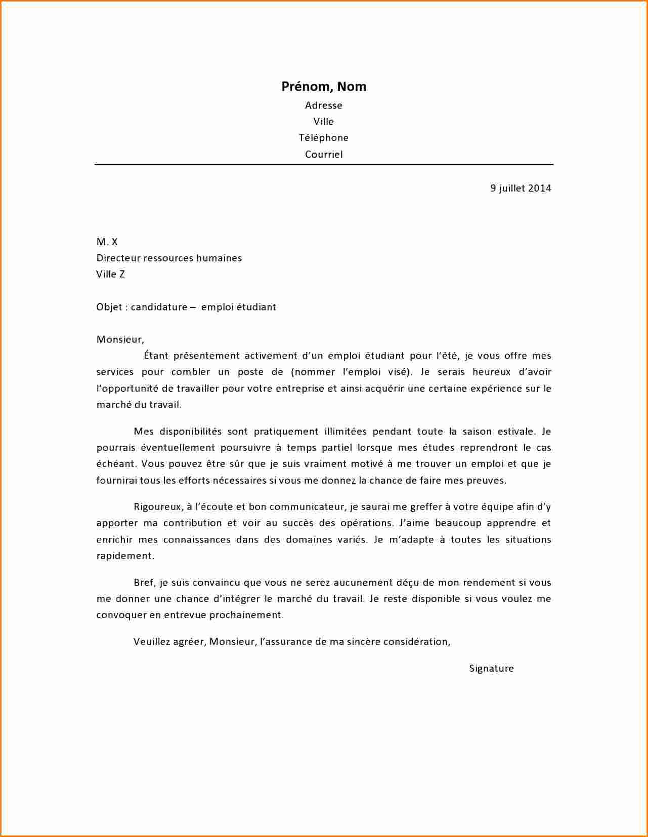 lettre de motivation steward