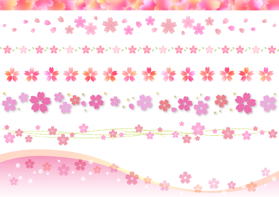 かわいいディズニー画像 75 桜 ライン イラスト 無料