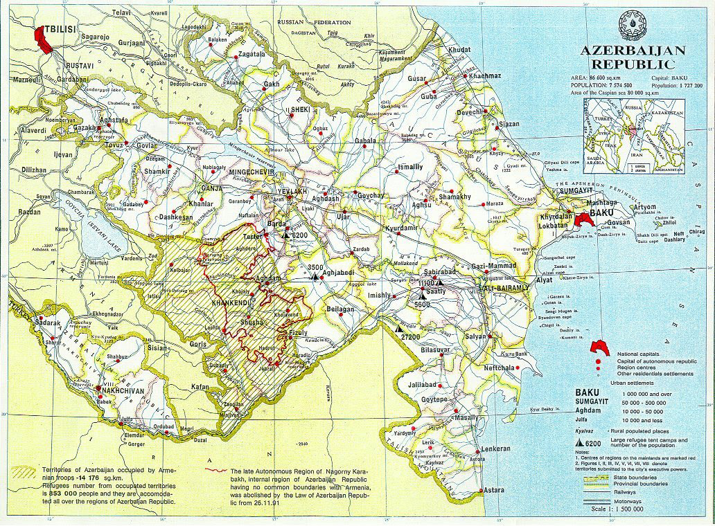 Azerbaijan map, available free to download and print. General Map Of Azerbaijan Azerbaijan General Map Vidiani Com Maps Of All Countries In One Place