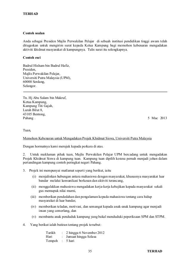 Contoh Surat Rasmi Memohon Kerja - Contoh Now