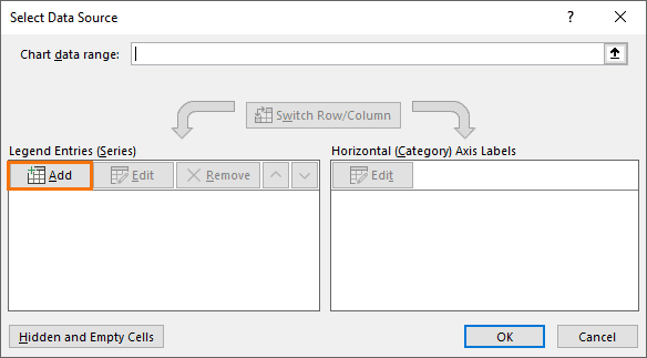 chart source dialog box