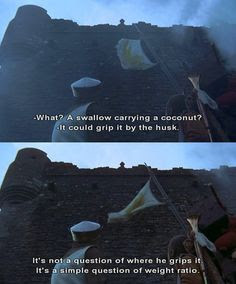 monty python and the holy grail. One of my favorite arguments of all time.