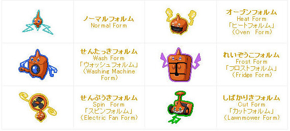 ユニークポケモンxy ロトム フォルム すべてのぬりえ