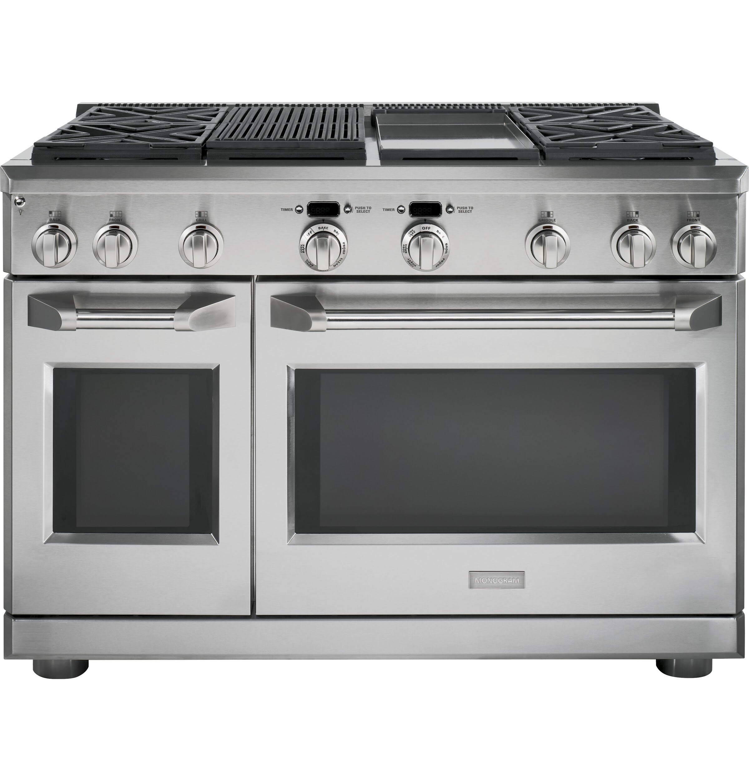 It was just a bit time consuming process and your logic worked. Monogram Monogram 48 In 6 2 Cu Ft 2 7 Cu Ft Self Cleaning Double Oven Convection Gas Range Stainless Steel In The Double Oven Gas Ranges Department At Lowes Com