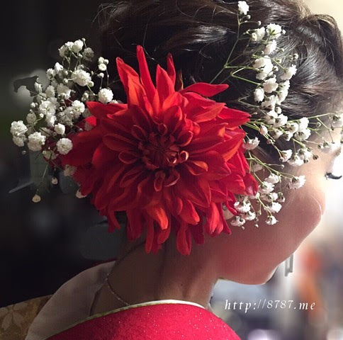 すべての美しい花の画像 新着ダリア 髪 飾り 生花