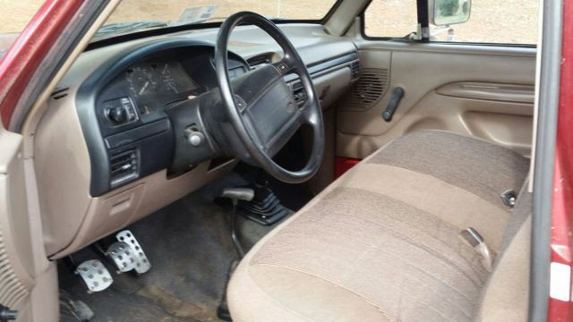 We restored interior door panels and refreshed rear and front seats. 1996 Ford Bronco Xl 4wd 5 Speed Cloth Interior Red Runs Well Many Extras For Sale Photos Technical Specifications Description