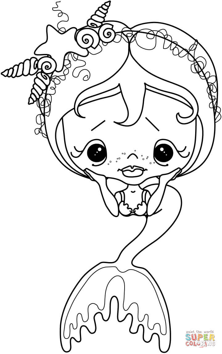 Search through 623,989 free printable colorings at getcolorings. Sad Little Girl Mermaid Coloring Page Free Printable Coloring Pages