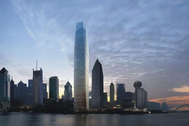 The supertall wuhan greenland center, designed by adrian smith + gordon gill architecture, broke ground in wuhan. Wuhan Greenland Center