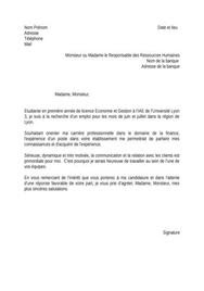 Lettre De Motivation Emploi étudiant Supermarché | Job Application Cover Letter