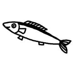 すべての動物の画像 元の魚 イラスト フリー 白黒