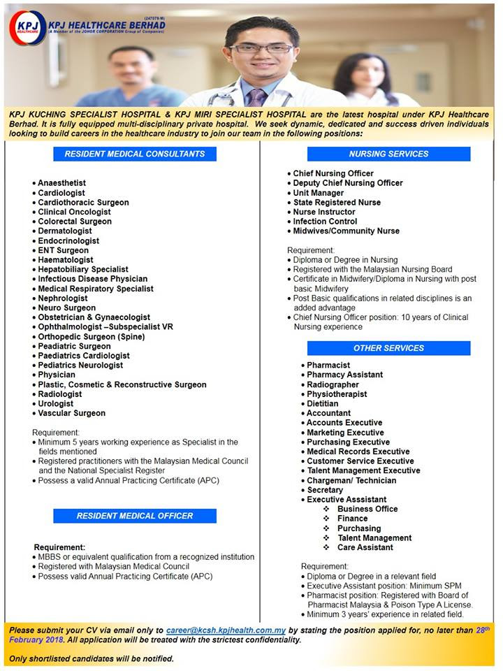 borneo medical centre vacancy