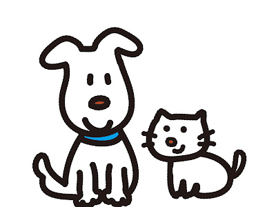 無料ダウンロード 犬と猫 イラスト フリー 109133