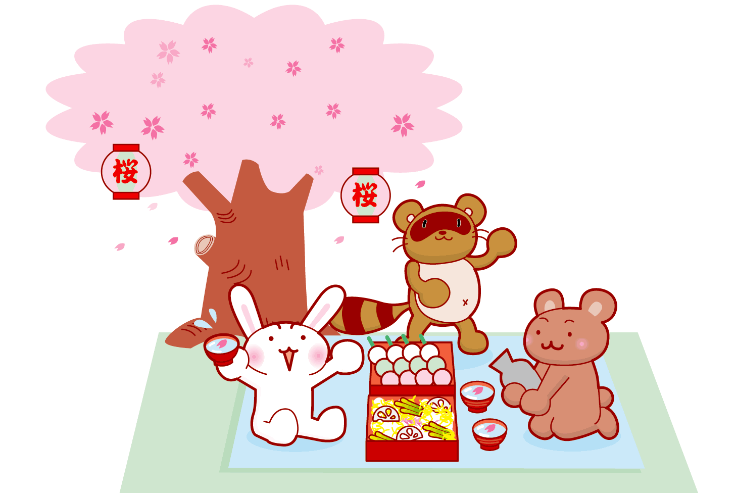すべての動物画像 これまでで最高の花見 4 月 イラスト