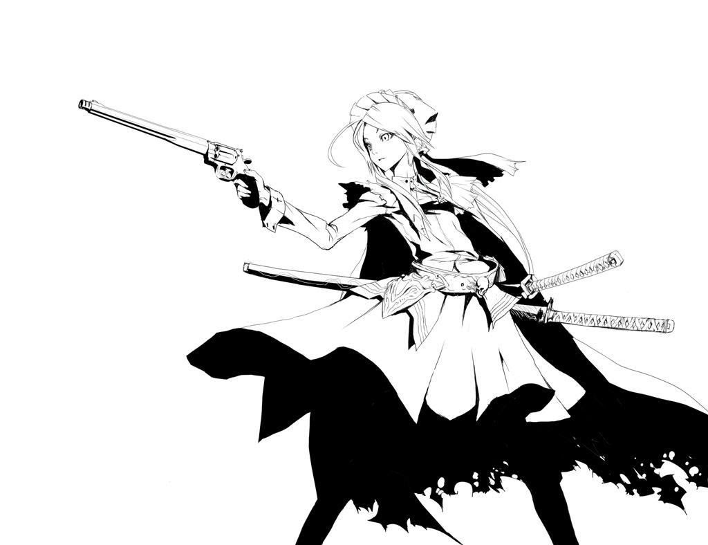 無料イラスト画像 綺麗な女の子 イラスト かっこいい 銃