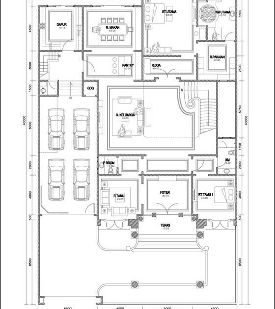 Denah Rumah Mewah Lantai Satu - Rumah Zee