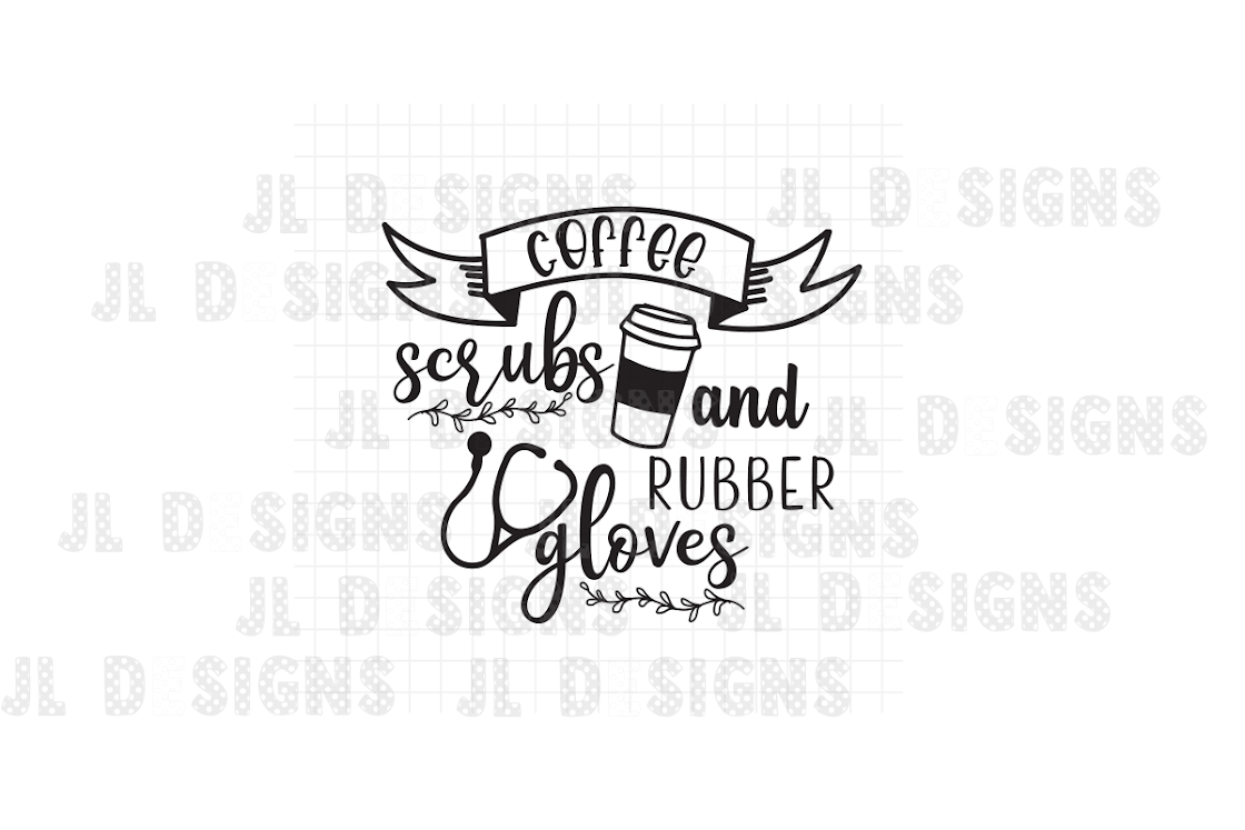 Download Free Coffee Scrubs and Rubber Gloves SVG, PNG, EPS DXF File