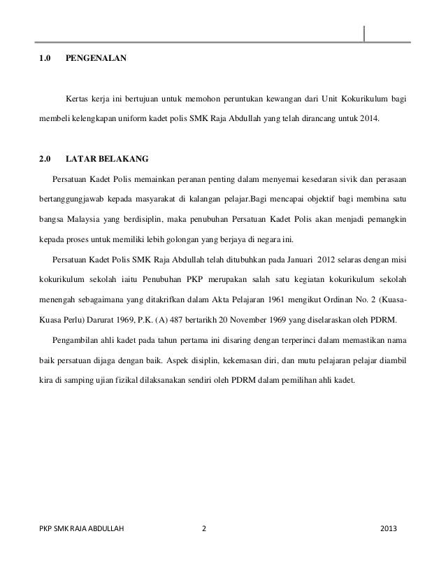 Surat Rasmi Bantuan Kewangan - Surat Ras