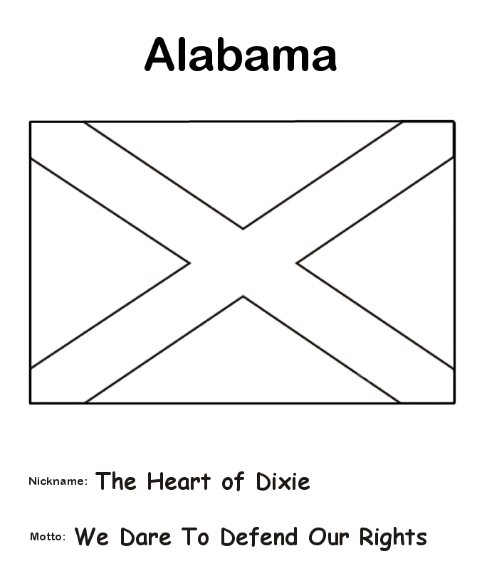There are 50 pages of coloring sheets to explore all the great states that make up the usa! Usa Printables Alabama State Flag State Of Alabama Coloring Pages
