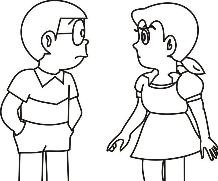 Mewarnai Doraemon Lucu / Sketsa Gambar Kartun Doraemon ...