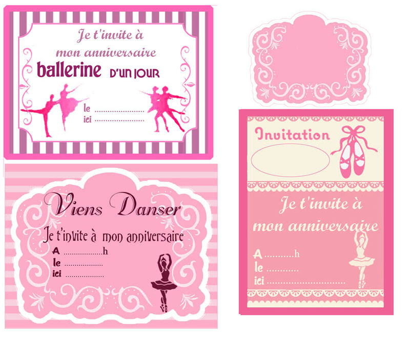 Cartes De Voeux Papeterie Personnalise Danseuse De Ballet Filles Fete D Anniversaire Invitations Invite Merci Maison