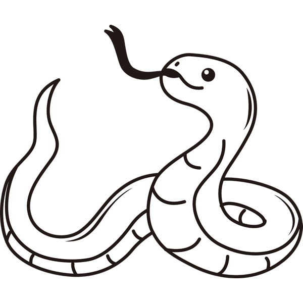 無料イラスト画像 驚くばかりかっこいい 蛇 イラスト 簡単