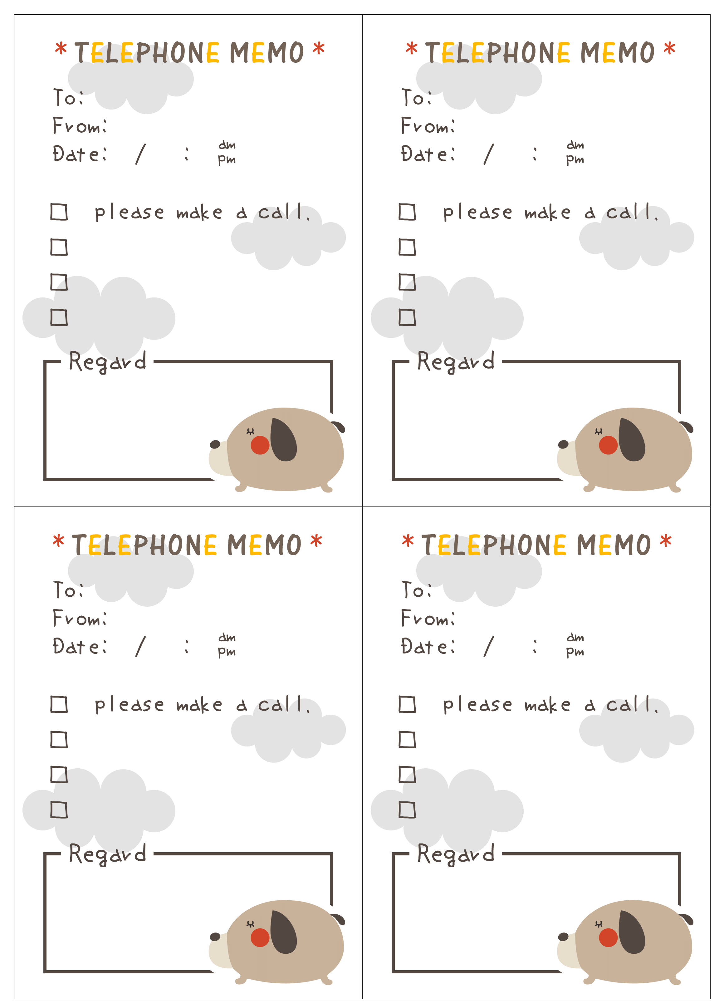 これまでで最高の伝言 メモ テンプレート 無料 かわいい イラスト画像