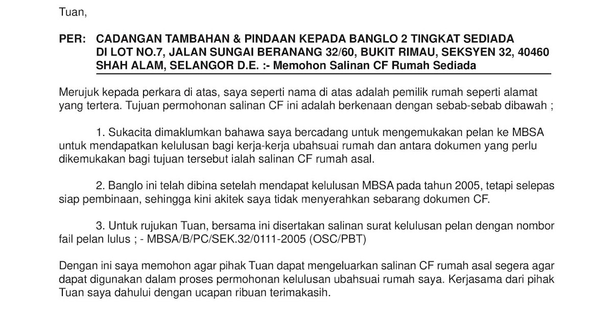 Contoh Surat Rasmi Rayuan Kemasukan Ke Asrama - Surat Ras