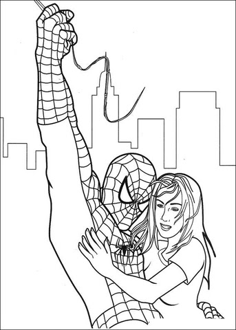 878x494 spiderman coloring page coloring pages coloring pages marvelous. Spider Man Has Saved Gwen Stacy Coloring Page Free Printable Coloring Pages
