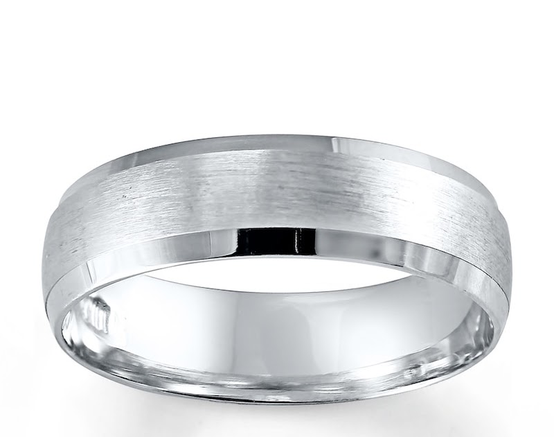 Cheap Mens  Wedding Bands  Satin White Gold Mens  Wedding  