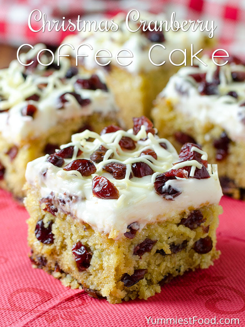 Repeat additions of dry ingredients and sour cream two more times, beating only until incorporated after each addition. Christmas Cranberry Coffee Cake Recipe From Yummiest Food Cookbook