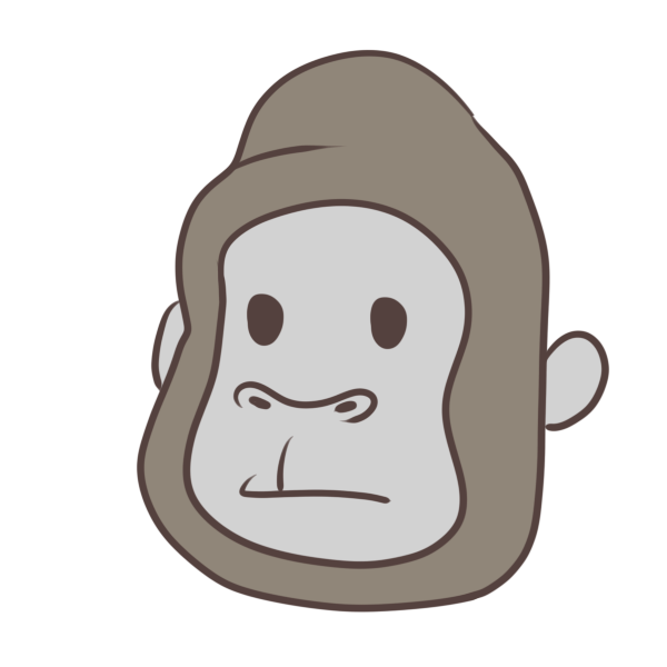 美しい花の画像 エレガントかわいい ゴリラ イラスト 手書き