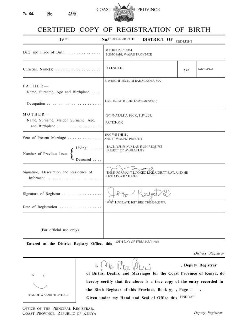 Fake Birth Certificate Maker Free : Fake Birth Certificate ...