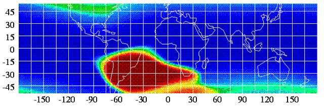 La AAS se encuentra a una altura aproximada de 560 km de la superficie terrestre