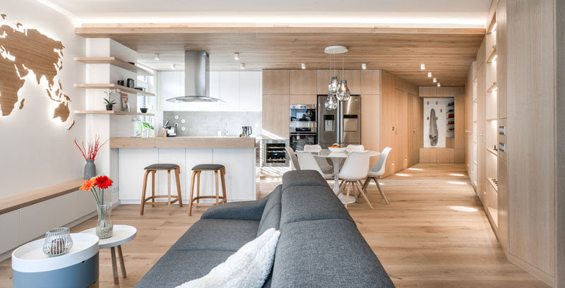 Please inform modern style house in advance of your expected arrival time. The Interior Of This Apartment Is Filled With Wood To Create A Warm And Welcoming Atmosphere