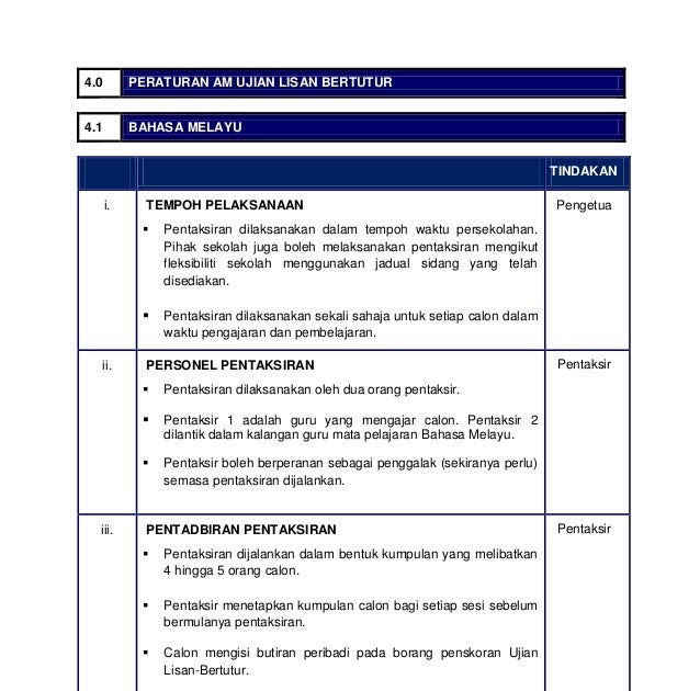 Contoh Soalan Ujian Lisan Bahasa Melayu Spm - Malacca o