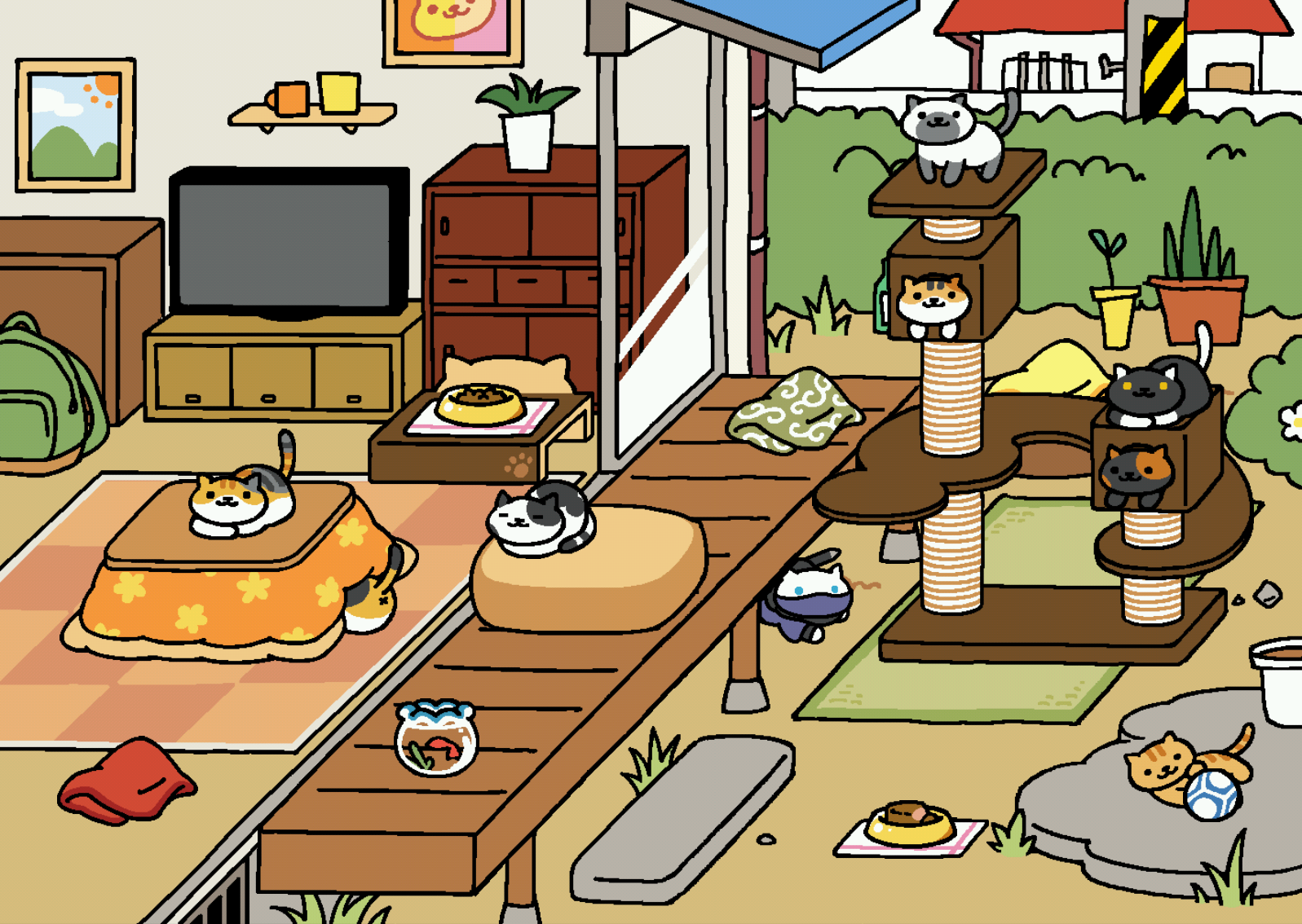 すべての花の画像 50 ねこあつめ 壁紙 高画質
