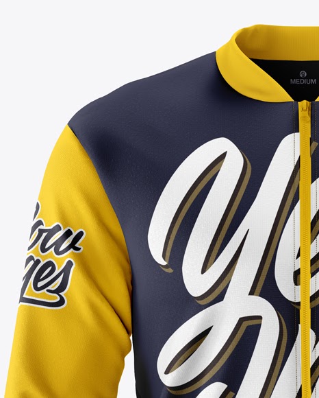 Download 271+ Mens Varsity Jacket Mockup Front View Baseball Bomber Jacket Best Quality Mockups PSD