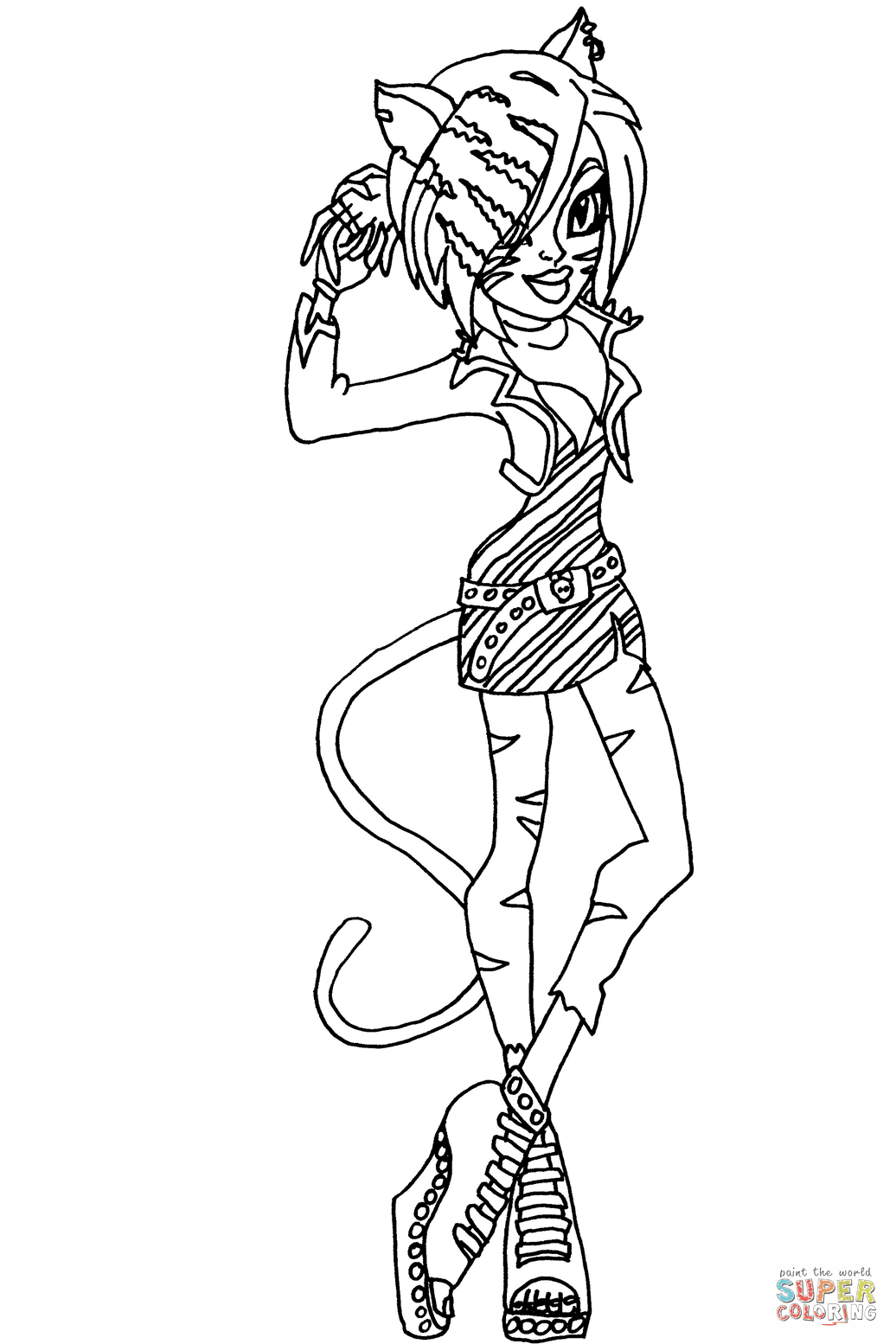 Download New Monster High toralei Stripe Coloring Pages | Thousand of the Best printable coloring pages ...