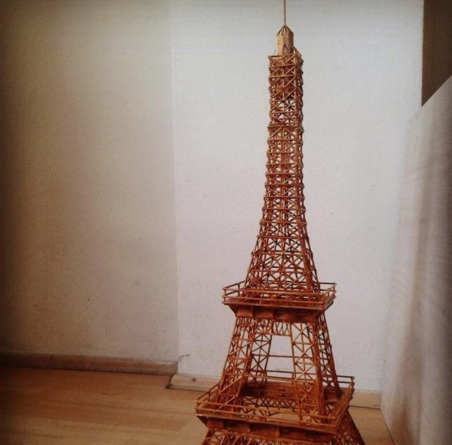 Cara Membuat Miniatur Menara Eiffel Dari Bambu