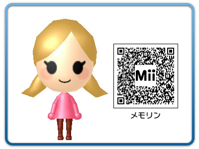 イラスト集 無料ダウンロード3ds Mii Qr コード かわいい