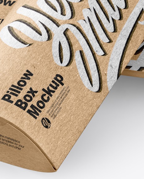 Download Download Two Kraft Paper Pillow Boxes Mockup PSD ...