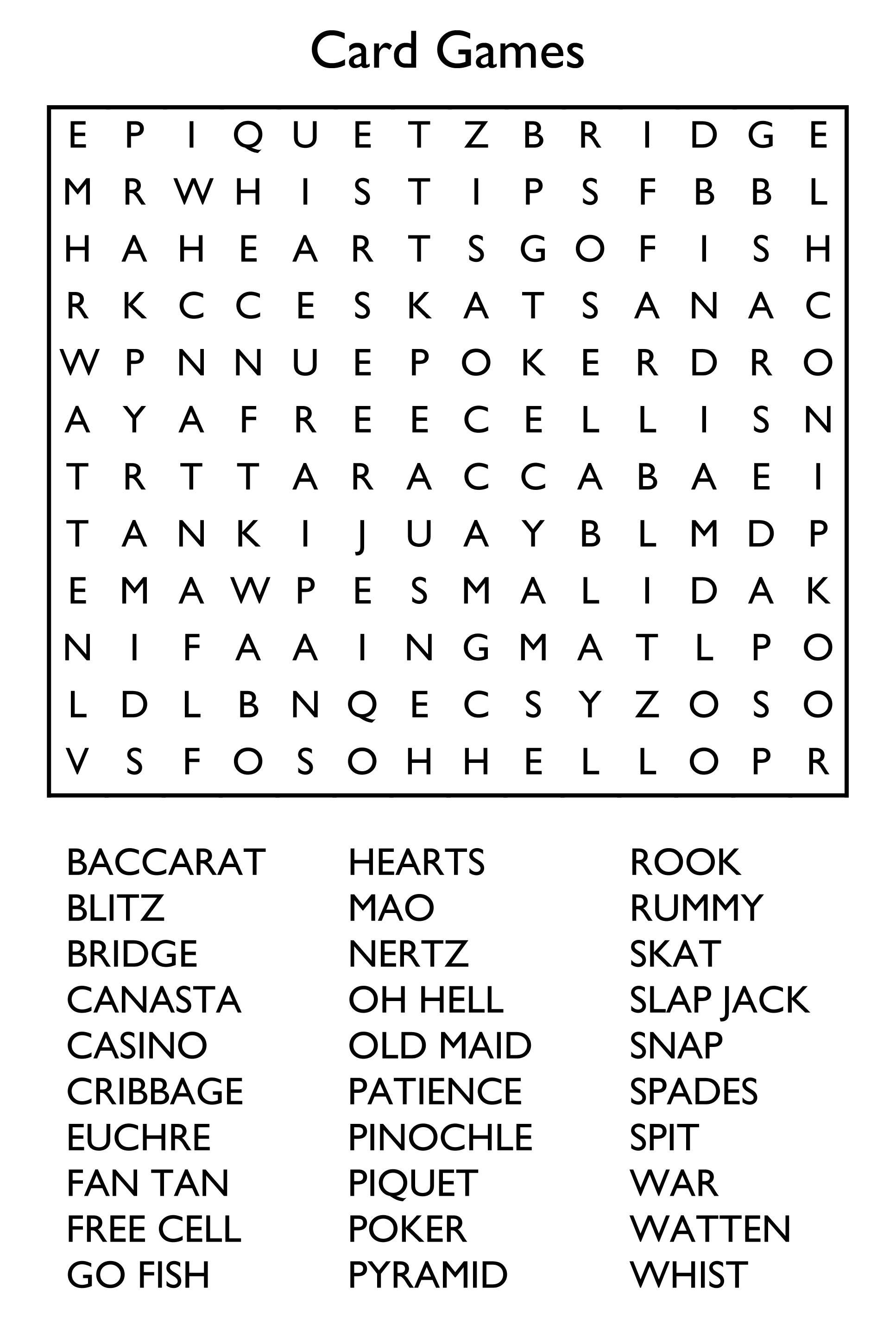 They are good for determining what individuals published after they were intoxicated, how to make close friends, where to go on vacation plus much more. 10 Free Printable Word Search Puzzles