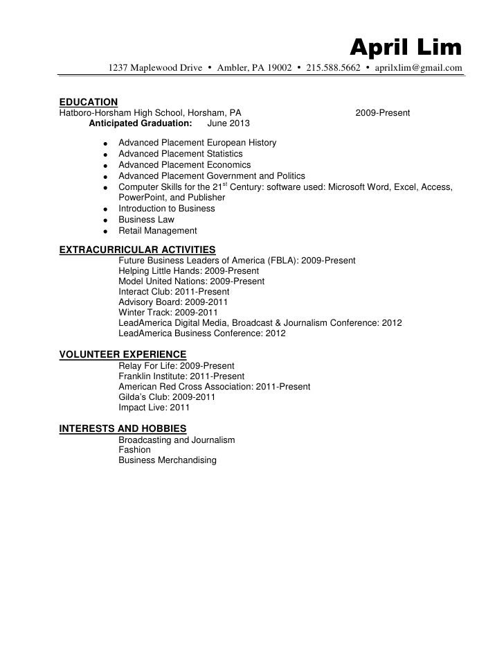 Resume Format: Resume Samples Kenya