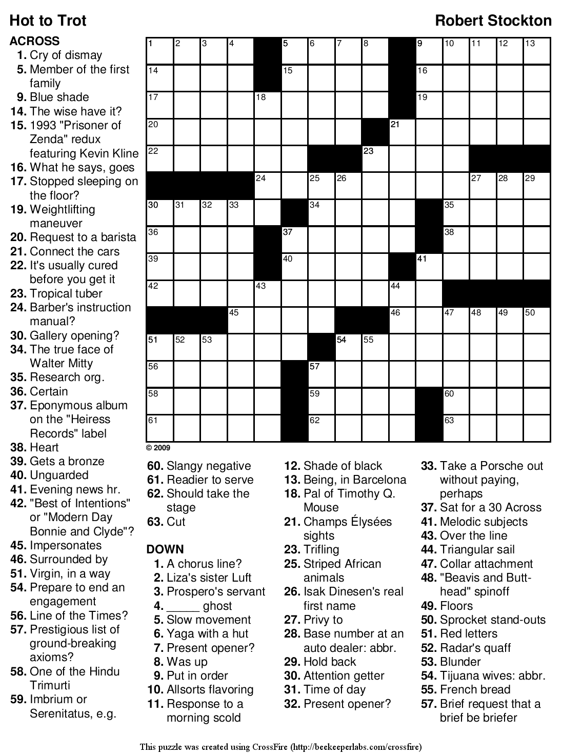 Download Easy Printable Crossword Puzzles For Beginners