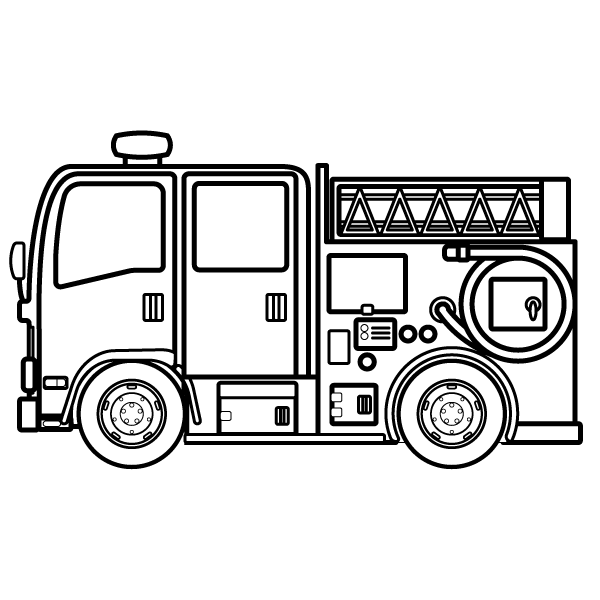 かわいい 消防 車 イラスト 手書き Kuruma