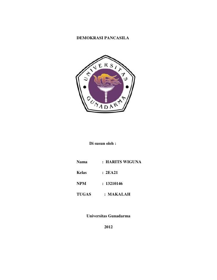 Contoh Makalah Pancasila - Mi Putri