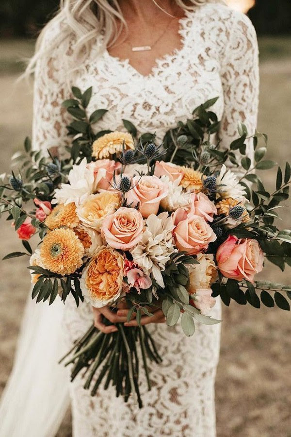 Maybe you would like to learn more about one of these? 20 Rust Burnt Orange Fall Wedding Bouquets Roses Rings
