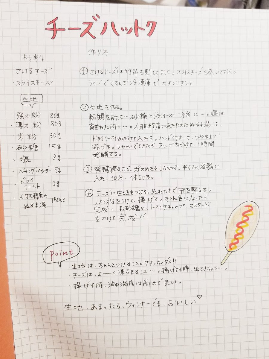 新鮮な手書き 可愛い レシピ ノート の 書き方 最高の動物画像