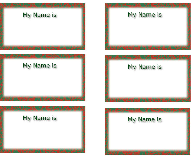 Name Badge Label Template