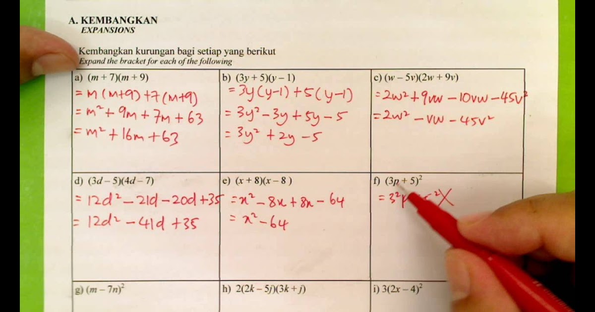 Soalan Kbat Ungkapan Algebra Tingkatan 2 - Helowinj